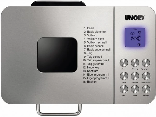 Unold 68456 Backmeister Edel Brotbackautomat Edelstahl – Bild 5