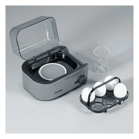 Severin EK 3134 Eierkocher Edelstahl/schwarz – Bild 2