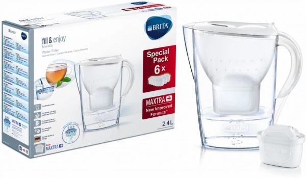 BRITA Marella Cool + 6 Maxtra+ Tischwasserfilter Weiß – Bild 3