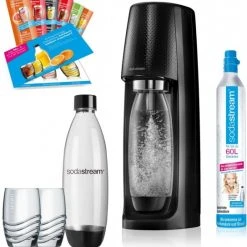 SodaStream Easy Promopack Trinkwasser-Sprudler Schwarz