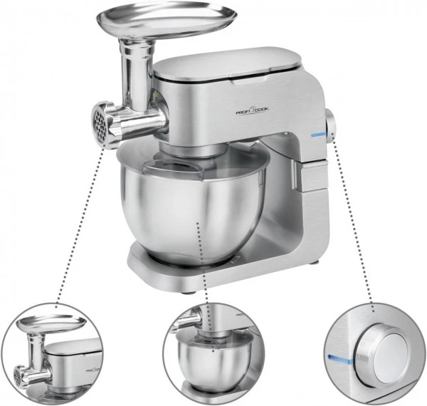 ProfiCook PC-KM 1151 Küchenmaschine Aluminium – Bild 3