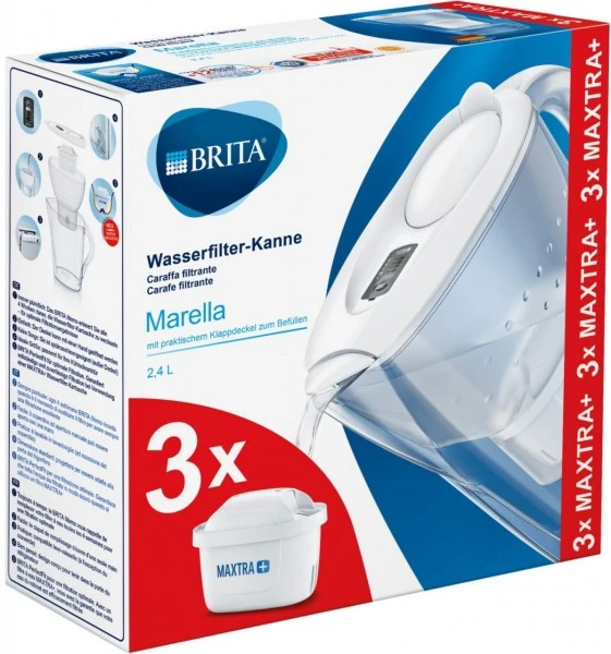 BRITA Wasserfilter-Kanne Marella Weiß Inkl. 3 MAXTRA+ Tischwasserfilter – Bild 4