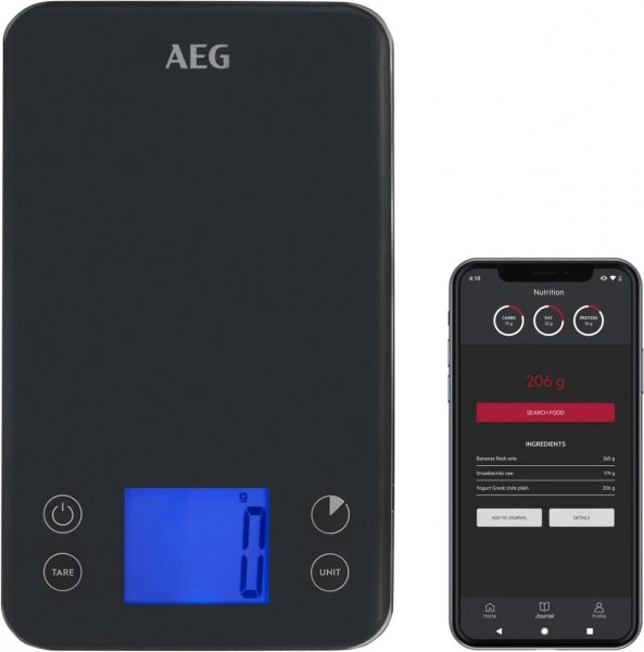 AEG ABKS1 Küchenwaage Schwarz 5 AEG ABKS1 Küchenwaage Schwarz – Bild 3