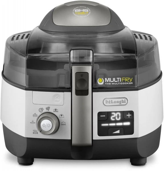 DeLonghi FH 1396/1 Multifry Extra Chef Plus Heißluft-Fritteuse Anthrazit/weiß