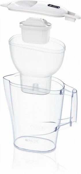 BRITA Wasserfilter-Kanne Aluna Weiß Tischwasserfilter – Bild 2
