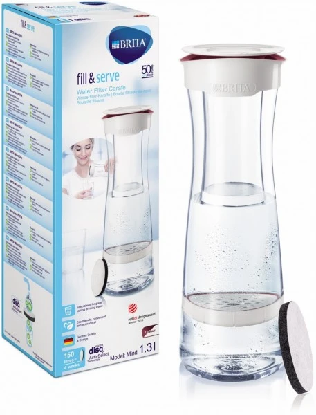 BRITA Fill & Serve Mind Tischwasserfilter Weiß/berry – Bild 3