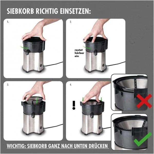 Gastroback Vital Juicer Pro Entsafter Edelstahl 6 Gastroback Vital Juicer Pro Entsafter Edelstahl – Bild 4