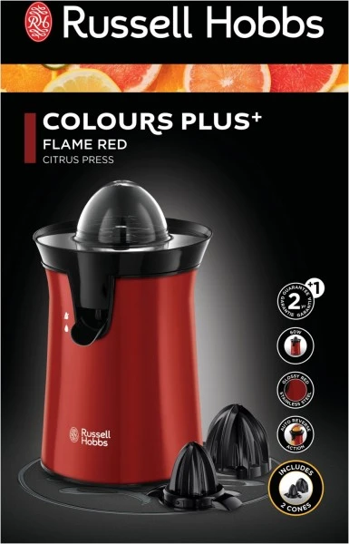 Russell Hobbs Colours Plus+ Flame Zitruspresse Rot – Bild 2