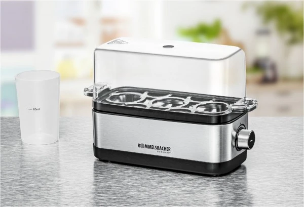 Rommelsbacher ER 300 Eierkocher Edelstahl/schwarz – Bild 4