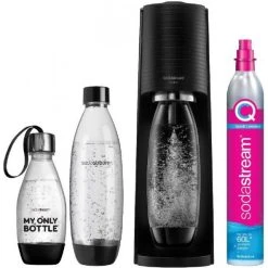 SodaStream Terra Vorteilspack Mit 3 Flaschen Trinkwasser-Sprudler Schwarz