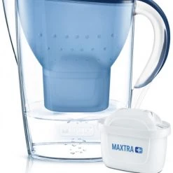 BRITA Wasserfilter-Kanne Marella Blau Inkl. 12 MAXTRA+ Wasserfilter