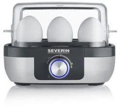 Severin EK 3167 Eierkocher Edelstahl-gebürstet/schwarz