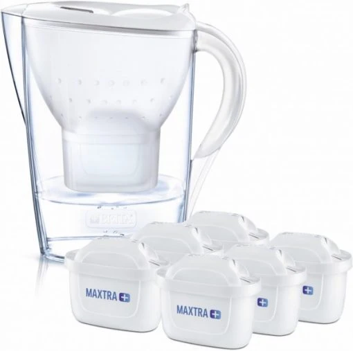 BRITA Marella Cool + 6 Maxtra+ Tischwasserfilter Weiß
