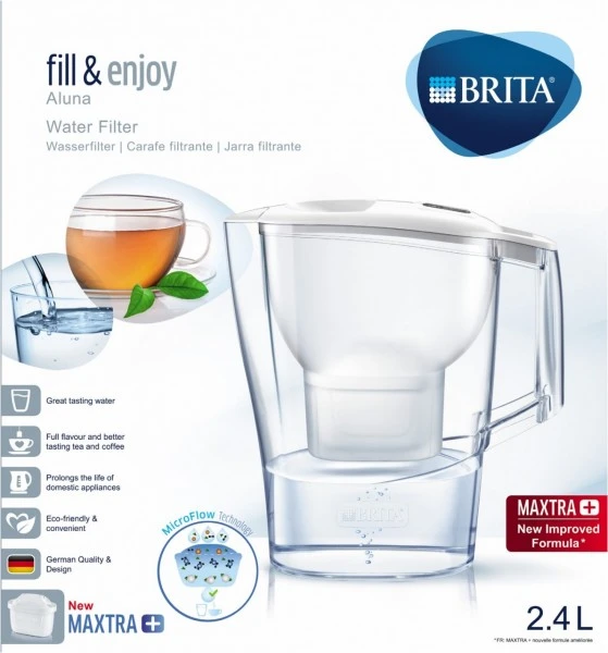 BRITA Wasserfilter-Kanne Aluna Weiß Tischwasserfilter – Bild 5