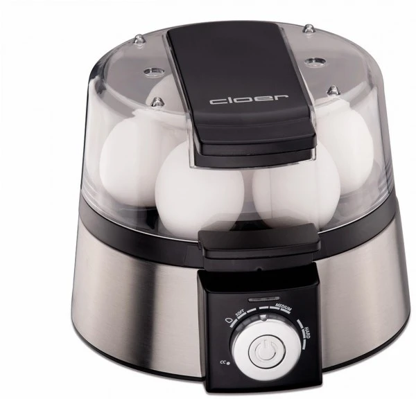 Cloer 6070 Eierkocher Edelstahl/schwarz