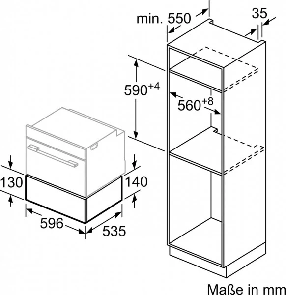 NEFF NZH 1710 N Zubehörschublade Edelstahl – Bild 3