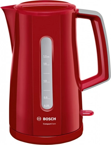 Bosch TWK3A014 Wasserkocher Rot/hellgrau