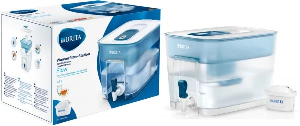 BRITA Wasserfilter-Station Flow Wasserfilter Blau – Bild 5