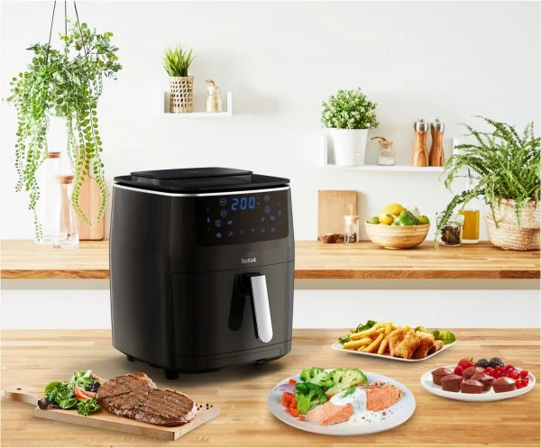 Tefal FW2018 Easy Fry Grill & Steam Heißluft-Fritteuse Schwarz 4 Tefal FW2018 Easy Fry Grill & Steam Heißluft-Fritteuse Schwarz – Bild 2
