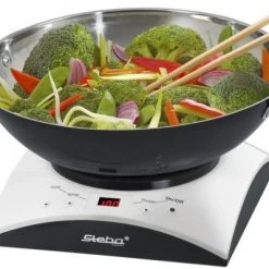 Steba IK 11 S Induktions-Fondue + Wok Weiß/schwarz/edelstahl