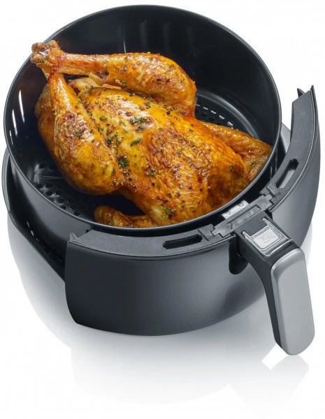 Severin FR 2445 Heißluft-Fritteuse XXL Schwarz/silber-metallic – Bild 3