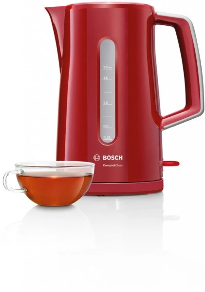Bosch TWK3A014 Wasserkocher Rot/hellgrau – Bild 4