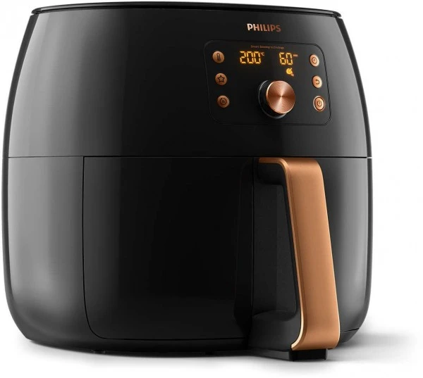 Philips HD9860/90 Airfryer Smart Sensing Heißluft-Fritteuse Schwarz/kupfer – Bild 2