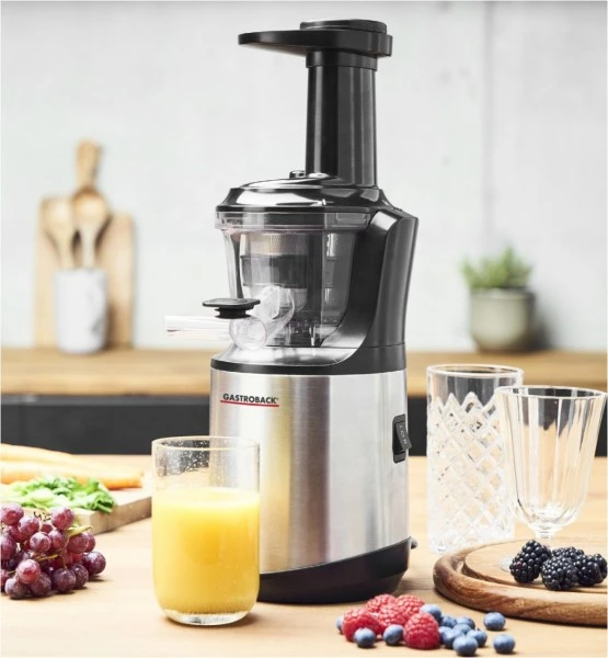 Gastroback Slow Juicer Advanced Vital 40145 Entsafter Edelstahl/schwarz – Bild 3