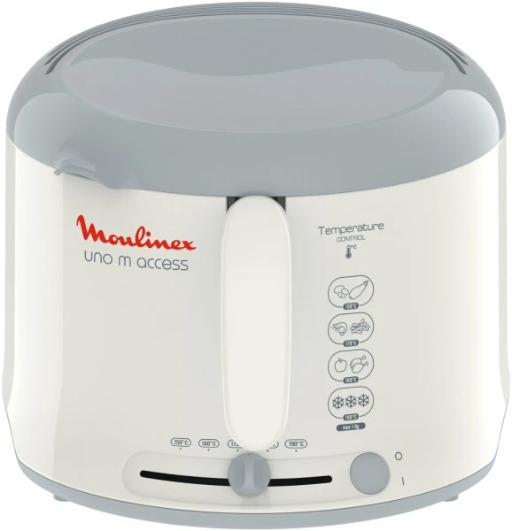 Moulinex AF1211 Uno M Access Fritteuse Weiß/grau