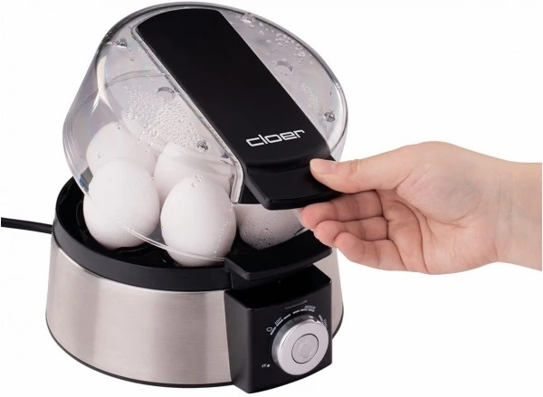 Cloer 6070 Eierkocher Edelstahl/schwarz – Bild 4
