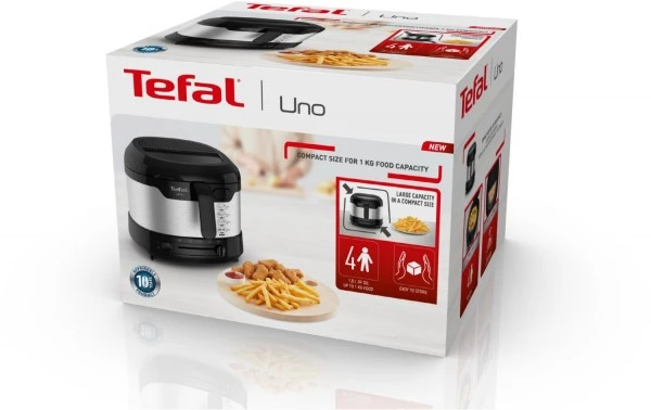 Tefal FF215D Uno M Fritteuse Schwarz/edelstahl – Bild 3