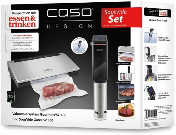 Caso SousVide Set Essen & Trinken Bestehend Aus GourmetVAC 180 Und SousVide SV300