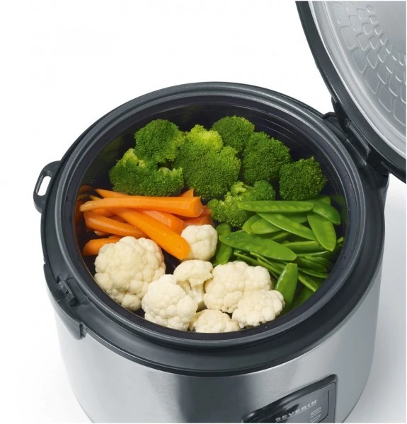 Severin RK 2425 Reiskocher Edelstahl-gebürstet/schwarz – Bild 4