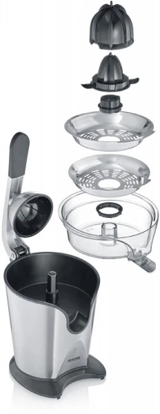 Severin CP 3544 Zitruspresse Edelstahl-gebürstet/schwarz – Bild 6