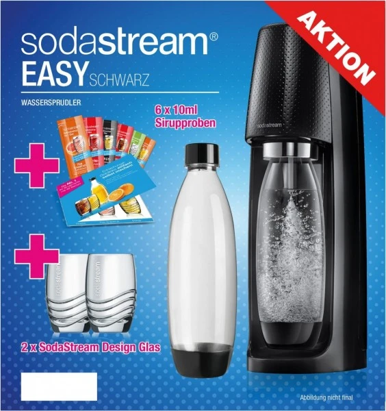 SodaStream Easy Promopack Trinkwasser-Sprudler Schwarz – Bild 2