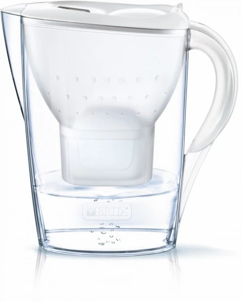 BRITA Wasserfilter-Kanne Marella Weiß Inkl. 3 MAXTRA+ Tischwasserfilter