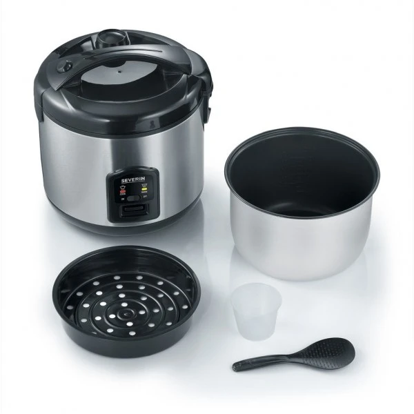 Severin RK 2425 Reiskocher Edelstahl-gebürstet/schwarz – Bild 2