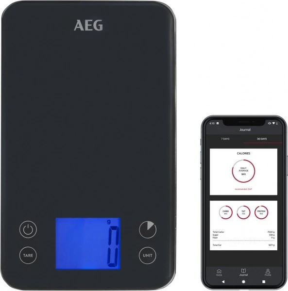 AEG ABKS1 Küchenwaage Schwarz 6 AEG ABKS1 Küchenwaage Schwarz – Bild 4